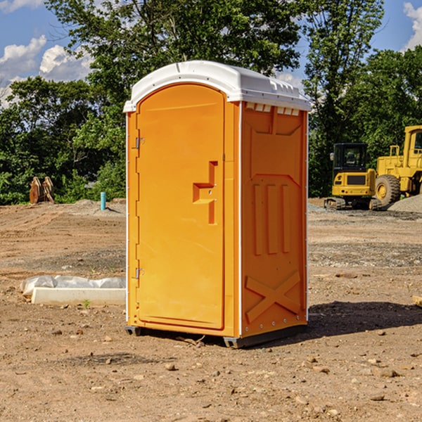 how often are the portable restrooms cleaned and serviced during a rental period in Ohio